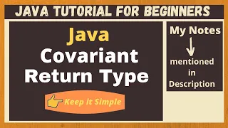 Covariant Return Type in Java Tutorial for beginners