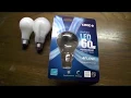 Compare 60 Watt CREE LED light bulb to Incandescent