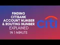How To Find Citibank Account Number And Routing Number 2025