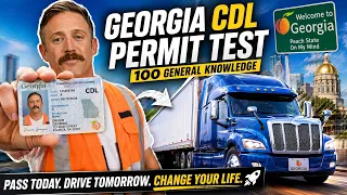 Pass the Georgia CDL Permit Test 100 General Knowledge Practice Questions