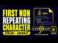 First Non-Repeating Character in Java Stream HashMap Trick Explained DSA Interview Question