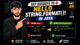 Stop Using for Strings Learn String format in Java 2026