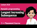 Longest Increasing Subsequence - Dynamic Programming C Placement Course Lecture 35 8