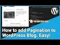 How to add Pagination to WordPress Blog Easy