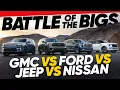 Full-Size SUVs Compared GMC Yukon vs Ford Expedition vs Jeep Grand Wagoneer vs Nissan Armada