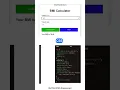 Create a BMI Calculator with HTML CSS JS Mini Project