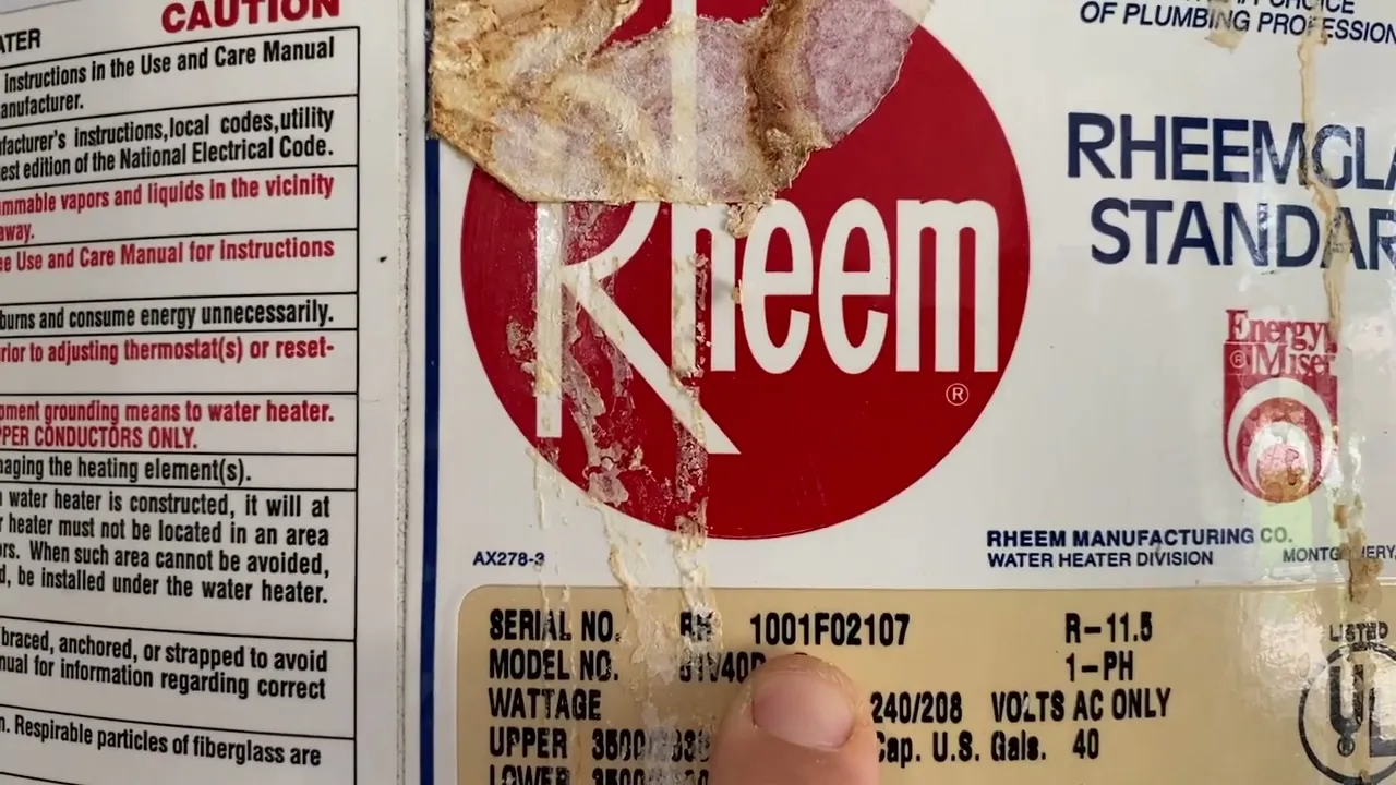 How to Decode Your Water Heater's Serial Number to Find Its Age