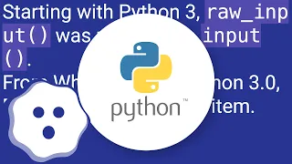 How do I use raw - input in Python 3