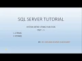 SQL SERVER TUTORIAL - STRING FUNCTIONS LTRIM AND RTRIM in HINDI PART