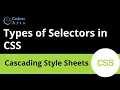 4 Types of Selectors in CSS CSS Tutorial For Beginners