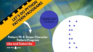 How To Create K Shape Character Pattern Program Python Program