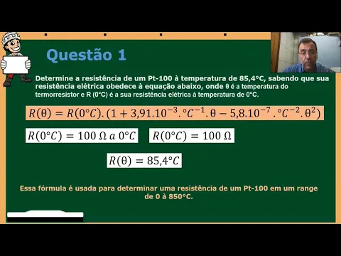 Download MP3 Cálculo resistência Pt100 formula temperatura, tabela de resistência de sensor de temperatura RTD