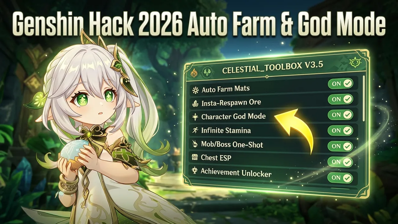 Genshin Impact HACK | Genshin Cheat Menu 2026 | Free Download + Auto Loot & No Damage | LATEST 7.0