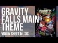 Violin Sheet Music How to play Gravity Falls Main Theme by Brad Breeck