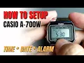 How to Setup Casio A700W Time Date Alarm A-700W A700