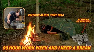 Solo Overnight Escaping to The Woods After a 90-Hour Work Week