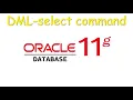 Oracle SQL 10 select command DML command
