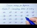 Cursive writing for beginners Lesson 7 Connecting letters d a to z Cursive handwriting practice