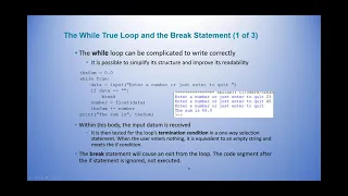 1436 Class Recording - Chapter 3 While True Loop