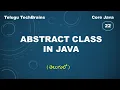 Abstract class in java Explanation in Telugu - Telugu TechBrains