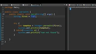 JAVA How to use Integer parseInt to see if a int is in a string TRY CATCH for bounds checking