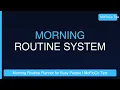 Morning Routine Planner for Busy People