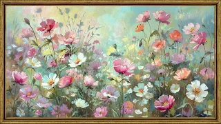 Multicolor Wildflowers in Bloom Dreamy Spring Floral Art for Frame TV 4K Screensaver