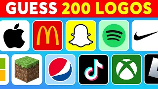 Guess the Logo in 3 Seconds | 200 Famous Logos | Logo Quiz 2024