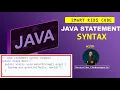 Smart Kids Code Understanding Java Statement Syntax Case Sensitive Keywords Methods Classes