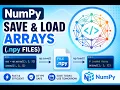 NumPy Save Load Arrays npy Files - np save and np load Explained for Be