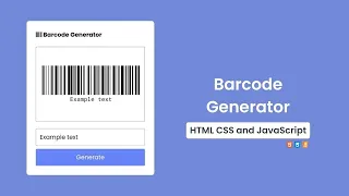 Barcode Generator in HTML CSS JavaScript Doxa Dev