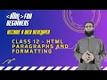 Class 12 - Adding White Spaces Line Breaks in Paragraphs HTML Tutorial for Beginners Urdu Hindi