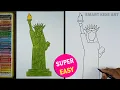 How To Draw Statue Of Liberty Statue Of Liberty Drawing Easy Drawing Draw Smart