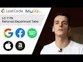 LeetCode 1179 Reformat Department Table SQL