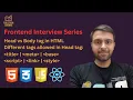 HTML Head vs Body Tag Explained Meta Title Link Style Script Base Tags in HTML Head Tag