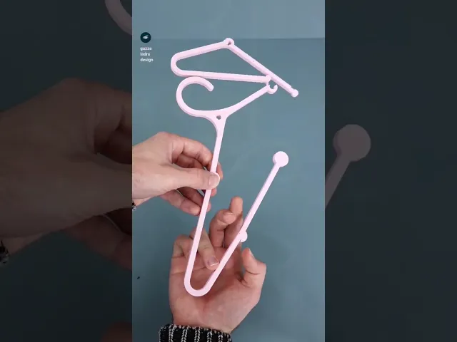 Print-in-place Clothes Hanger, foldable video thumbnail