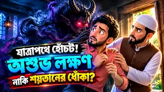 যাত্রাপথে হোঁচট খাওয়া কি অশুভ লক্ষণ? | কুসংস্কার ও শয়তানের ধোঁকা | Islamic Cartoon