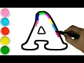 Learn and Color Letters from A to Z Alphabet Coloring Pages for Kids