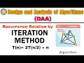 ITERATION METHOD Iterantion Method to solve Recurrence Relation T n 2T n Algorithm