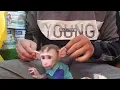 Wow Pity Aba Baby Monkey have the Big Ear showing by Daddy so Big is not the Bat Man