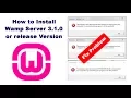 Tutorial Fix - How to install Wampserver 3 1 0 or latest version and fix missing dll error