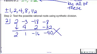 Rational Root Theorem Example 1