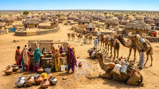 Undiscovered Village of Cholistan Desert in Heavy Rain | Desert Village Life Pakistan | Village Food