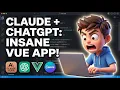 Claude Code ChatGPT created my Vue js Canva Clone Full Stack App in 5 Minutes in Browser
