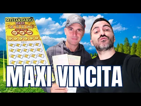 Download MP3 QUI SI VINCE TANTO maxi vincita con il maxi miliardario #grattaevinci sfida Luca e Carlo🎉🎉