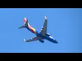 Southwest Airlines Boeing 737-7H4 WN3080 N239WN landing to ISP Airport over my house from PBI