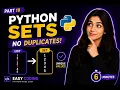 Stop Using Lists for Everything Learn Python Sets Beginner Tutorial