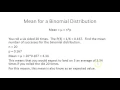Binomial Distribution Mean and Standard Deviation