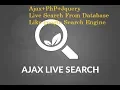 Live Search Like Google in PhP Ajax Jquery in one file