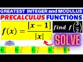 f x x-1 DIVIDES x ABSOLUTE VALUE FUNCTION IN PRECALCULUS